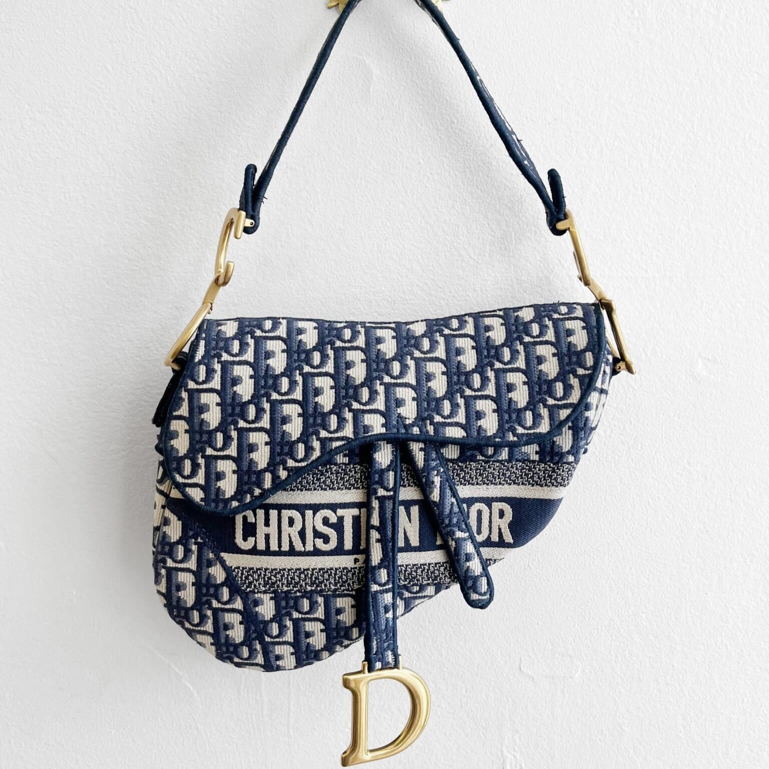 Dior Saddle Bag — Blue Oblique