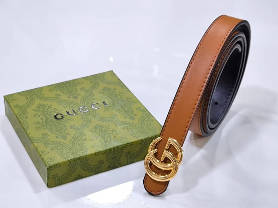Gucci GG Marmont Belt — Tan — view 1
